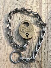 Vintage Antique Old Small Cycle Padlock No Key Lock picture