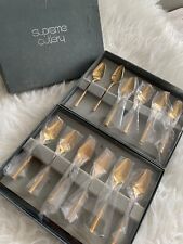 Vintage Supreme Cutlery Gold Bamboo set of 12 Demitasse Spoons  NIB picture