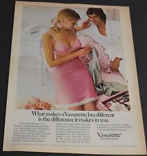 1973 Print Ad Fashion Style Lady Lingerie Blonde Sexy Vassarette Bodydressing picture