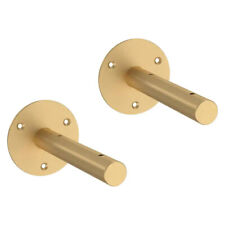 (5 Pack) 2 Piece Decorative Pipe Style Bracket Brushed Brass picture