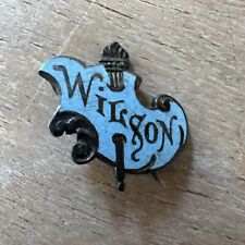 Vintage Sterling Silver Porcelain 1” Torch Pin “WILSON” picture