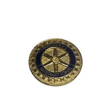 Vintage Rotary Club International Coin - Flat Back - Gold And Blue picture