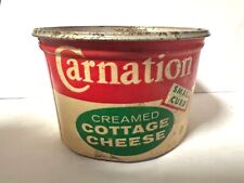 Vintage Antique Carnation Small Curd Creamed Cottage Cheese 1/2 Pint Container  picture