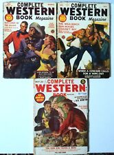 COMPLETE WESTERN BOOK MAGAZINE 1940-52 LOT (3) GUNFIGHTER Pulp  VG RED CIRCLE picture