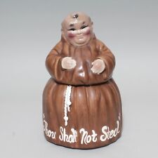 Vintage 1958 Hirsch Thou Shalt Not Steal Friar Monk Cookie Jar picture