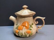 Vintage Arnel’s Merry Mushroom One Quart Teapot 3D Mushrooms 70s Ceramic Retro picture