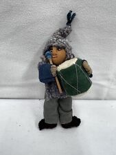 Vintage Doll Figure South America Peru Drum Boy 4” Handmade picture