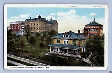 Vintage White Border Postcard Milwaukee Hospital CT Americana Art Teich picture