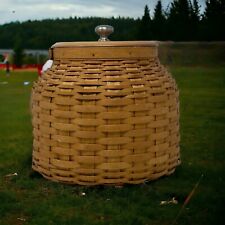 Longaberger Beehive Shaped Cookie Jar Basket - Brown with Insert picture