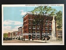 Postcard Cambridge OH - Wheeling Avenue from Court House West picture