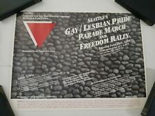 1984 Seattle's Gay & Lesbian Pride Parade March & Freedom Rally Poster,Stonewall picture