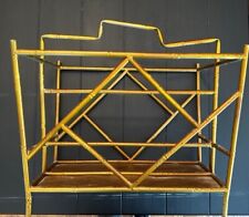 70's Vintage Faux Gold Metal Bamboo Variety Rack picture