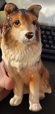 Vintage Lefton Collie dog H8165 Lassie figurine with small chip on left ear/nose picture