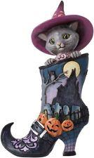 Jim Shore Heartwood Creek Four Seasons Witch's Boot with Black Cat picture
