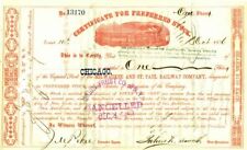 Chicago, Milwaukee and St. Paul Railway Co. - RED Preferred Type Stock Certifica picture