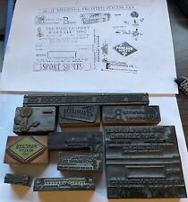 Lot A 10 pc Huntington WV Local business advertising printing blocks picture