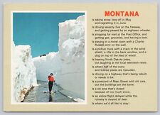 Missoula Montana, Huge Snow Banks Funny Poem, Vintage Postcard picture