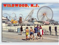 Postcard A view of the world famous boardwalk Wildwood New Jersey USA picture