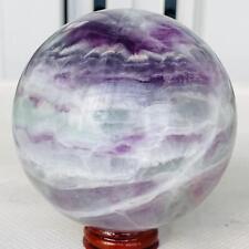1440G Natural Fluorite ball Colorful Quartz Crystal Gemstone Healing picture