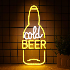 Cold Beer Neon Sign Neon Beer Signs for Beer Bar Pub Man Cave Bedroom Home Bar S picture