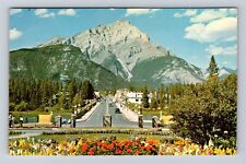 Banff Alberta Canada, Main Street, Cascades, Canadian Rockies, Vintage Postcard picture