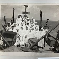 1944 (September) Photo of Navy Soldiers on a Ship at Sea 4x5.25