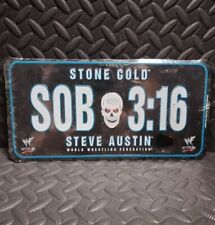 Austin 3:16 Stone Cold License Plate Vintage 1998 WWE WWF Attitude Titan Sports  picture