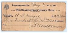 1941 THE GRABBOTTOM VALLEY BANK VIRGINIA VA PAPER CHECK picture