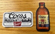 COORS BANQUET BEER bottle thick high quality STICKER DECAL Lot Of 2 Different picture