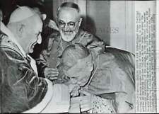 1959 Press Photo Richard James Cardinal Cushing Greets Pope John XXIII in Rome picture