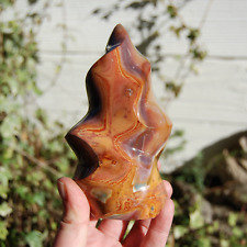 5.5in 1.3lb Polychrome Jasper Crystal Flame Tower picture