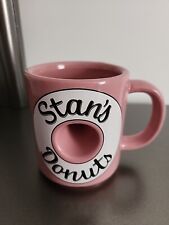Stan’s Donuts Coffee Mug Doughnut Hole Cup Ceramic Vintage 4” Tall Made In USA picture