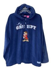 The Wonderful World Of Disney Hooded Sweatshirt Size XL Grumpy 1/4 Zip Blue picture