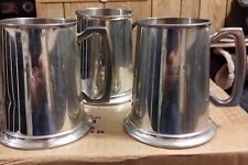 Vintage 3 English Pewter Tankards Rare Sheffield picture
