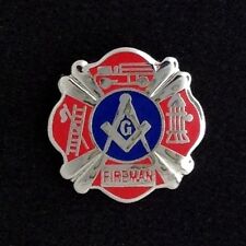 Masonic Fireman Lapel Pin in Silver (MFD-1) picture
