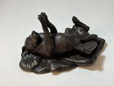 Vintage Heredities Cold Cast Bronze Dog Sculpture Signed By Jean Spouse picture