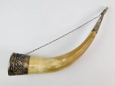 1950-60 Soviet Russian Caucasian Silver Niello 875 Ritual Drinking Horn Marked picture