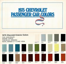1975 Chevrolet Caprice Camaro Monte Carlo FL Auto Colors Brochure w/Paint Chips  picture