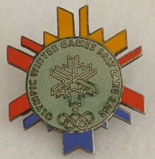 SALT LAKE CITY 2002 Olympic Collectible Logo Pin - Multi-Color COPPER Center picture
