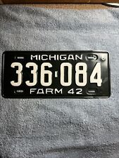 1942 Michigan farm license plate repainted 336-084 picture