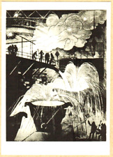A.Kravchenko 1962 Russian postcard STEEL SPILL at AZOVSTAL Mariupol Ukraine picture