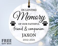 Personalized Pet Memorial Ornament, Personalized Dog Loss Gift, Dog Remembrance picture
