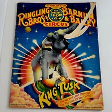 Vintage 1987 Ringling Bros and Barnum & Bailey Circus Program W/ POSTER L👀K 🐆 picture
