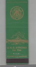 Matchbook Cover - US Navy Ship - USS Strong DD-758 picture
