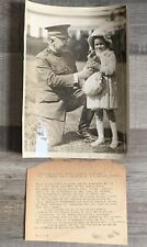 Vtg Press Photo ~1915 Child Carrier Pigeon Military - Naval Ball Invitation WWI picture