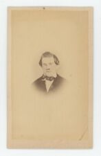 Antique Hand Tinted CDV Circa 1870s Odd Looking Man Wearing Suit Middletown, PA picture