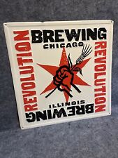 Revolution Brewing Chicago Illinois Tin Beer Sign 18x18 picture