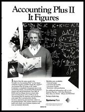 1981 Systems Plus Accounting Software Vintage PRINT AD Apple Computer Math  picture