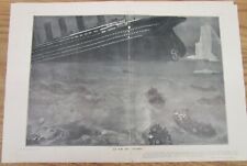 1912 illustrated newspaper TITANIC DISASTER with photos & dramatic engravings picture