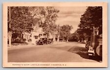 Sandwich Shop Lincoln Highway Kingston New Jersey NJ Old Cars c1930s Postcard picture